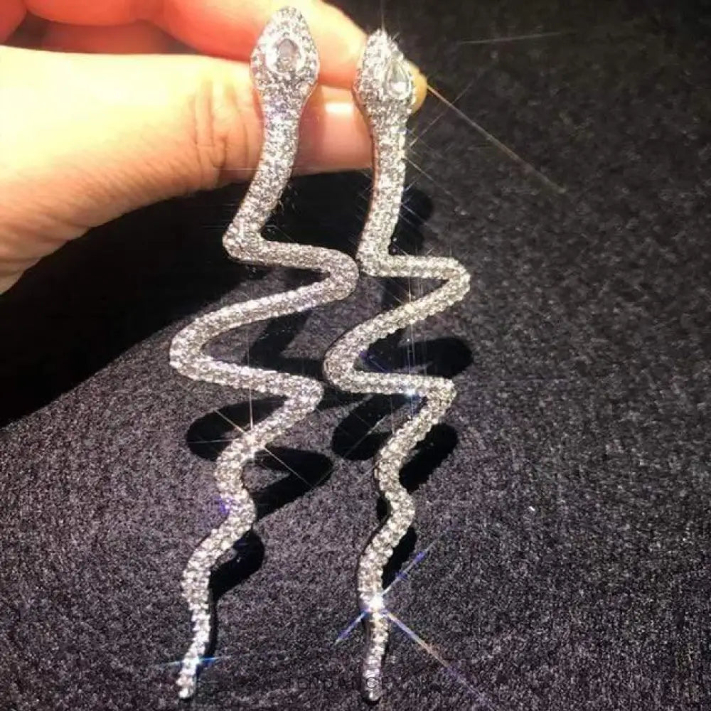 Boucles D’oreille Crystal Snake | France-Tendance