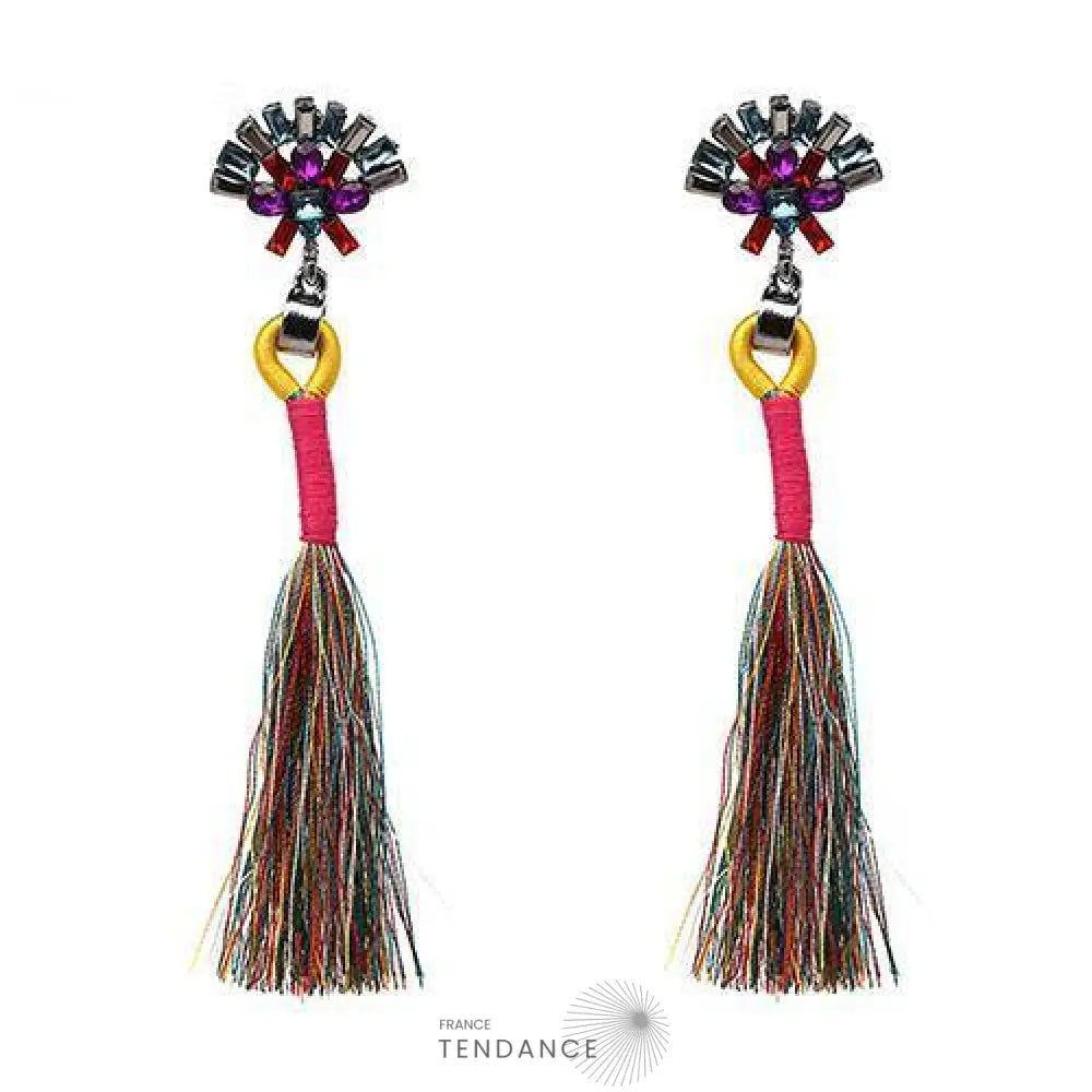 Boucles D’oreilles Boho à Franges | France-Tendance