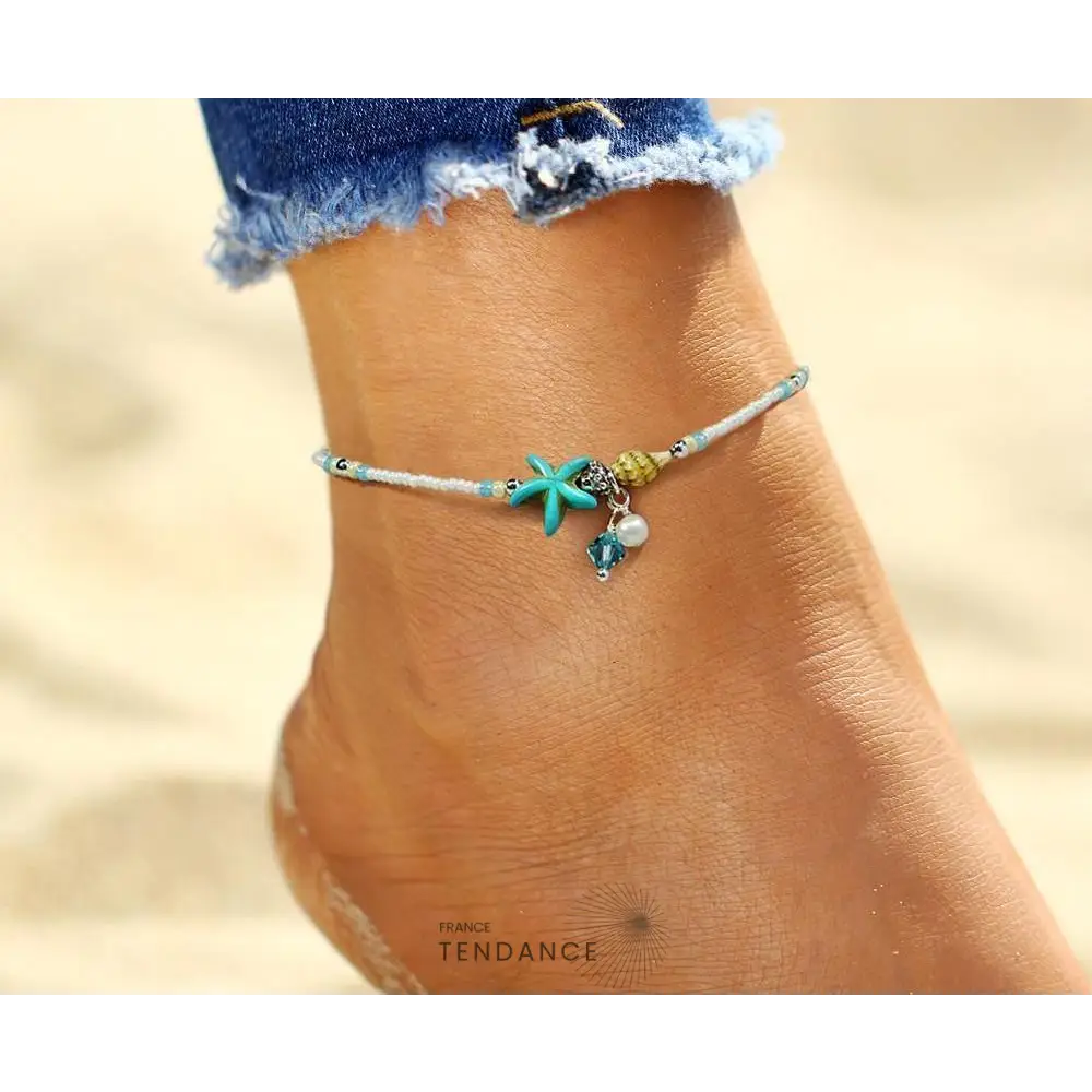 Bracelet De Cheville Coquille Et Etoile Mer |