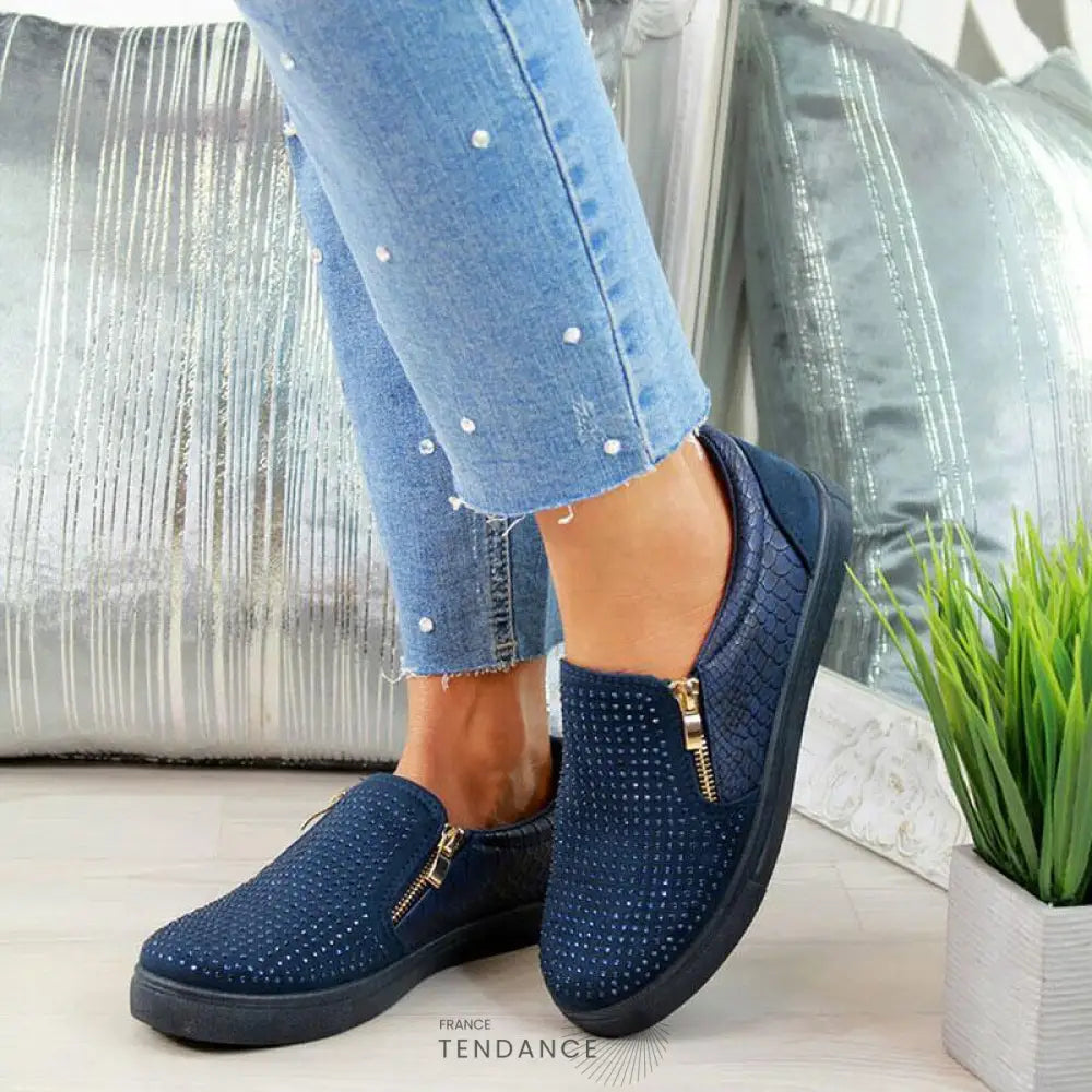 Chaussures Plates Strass | France-Tendance