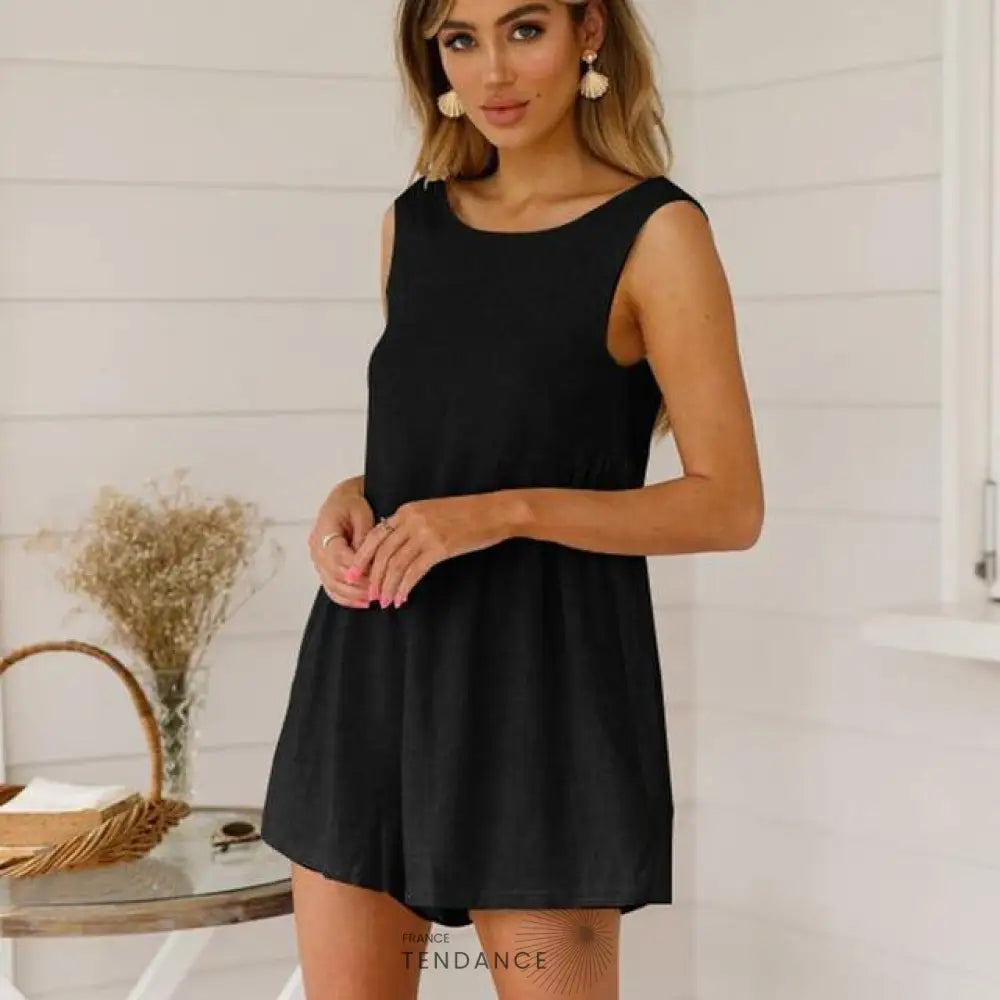 Combishort Casual à Dos-nu | France-Tendance