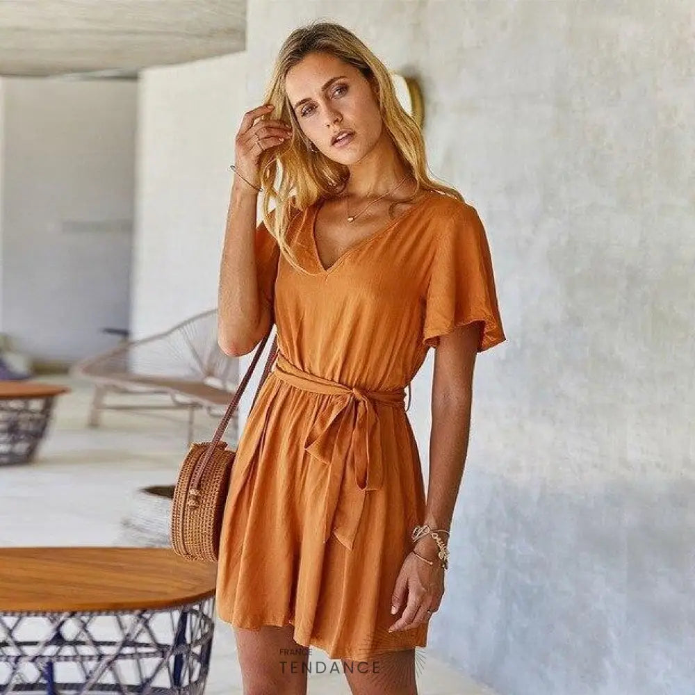 Combishort Unicolore Noué Bohème | France-Tendance