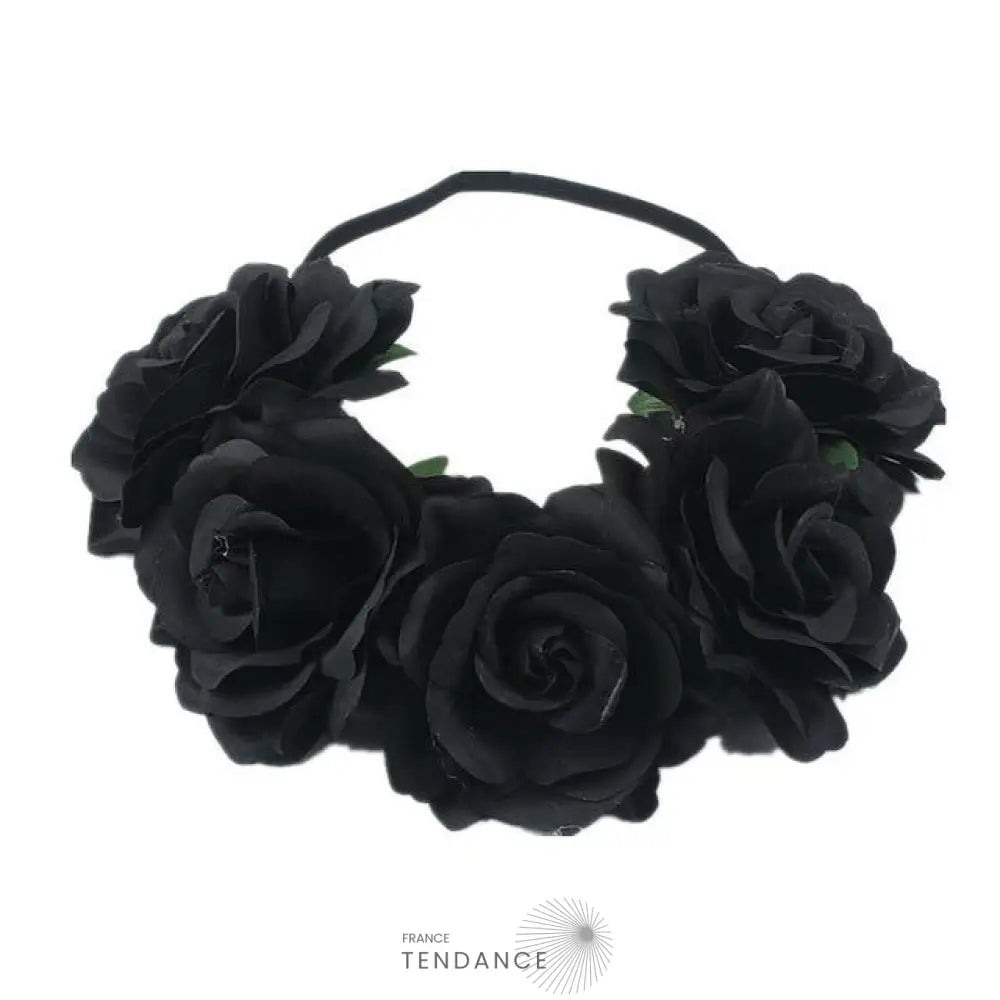 Couronne De Fleurs Noir | France-Tendance
