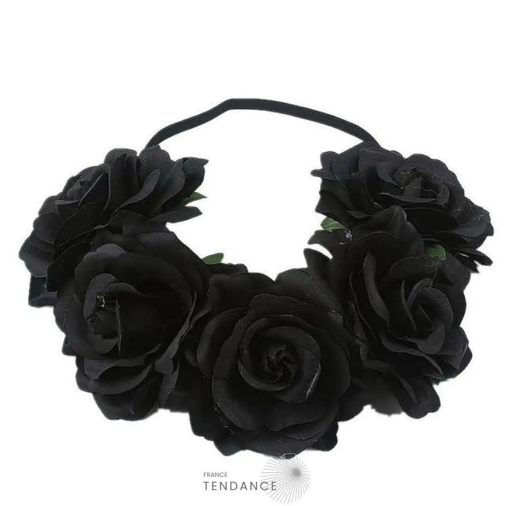 Couronne De Fleurs Noire | France-Tendance