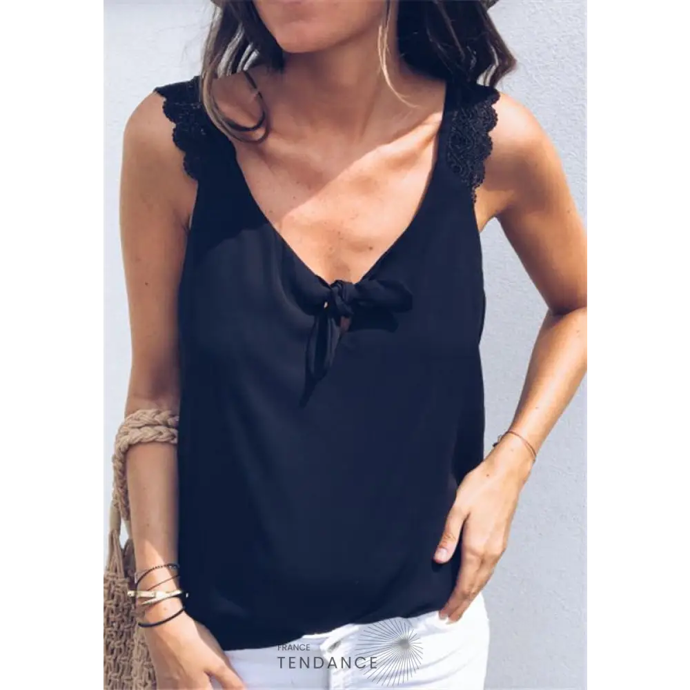 Débardeur Noué à Dentelle | France-Tendance