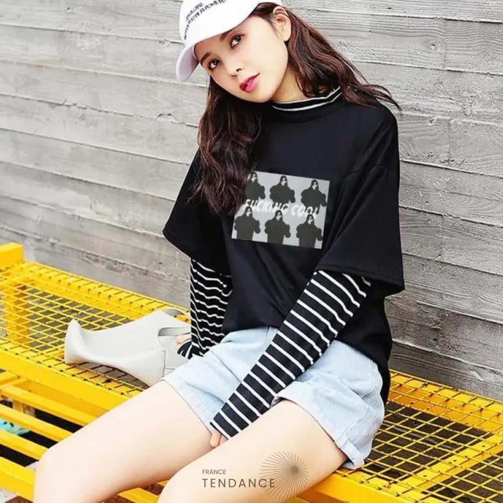 Haut Manches Longues F*cking Cool | France-Tendance