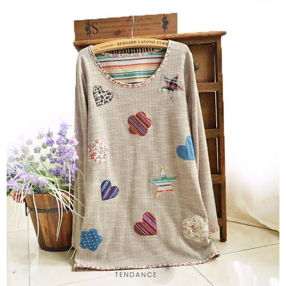 Long Chandail Patchwork | France-Tendance
