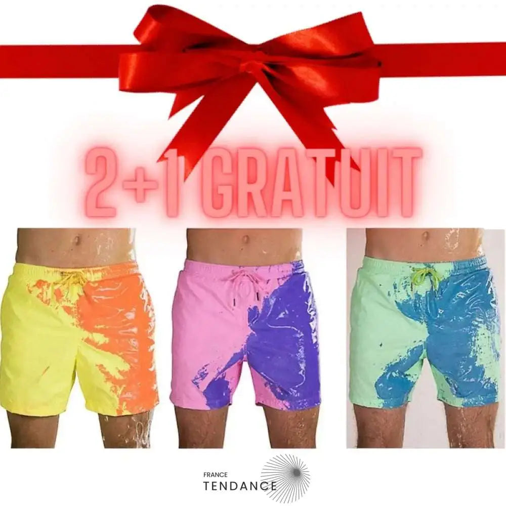 Magic-Short | Le Short De Bain Multicolor N°1 Tendance 2023 Pack 2+1 Offert (Bientôt Épuisé) / S