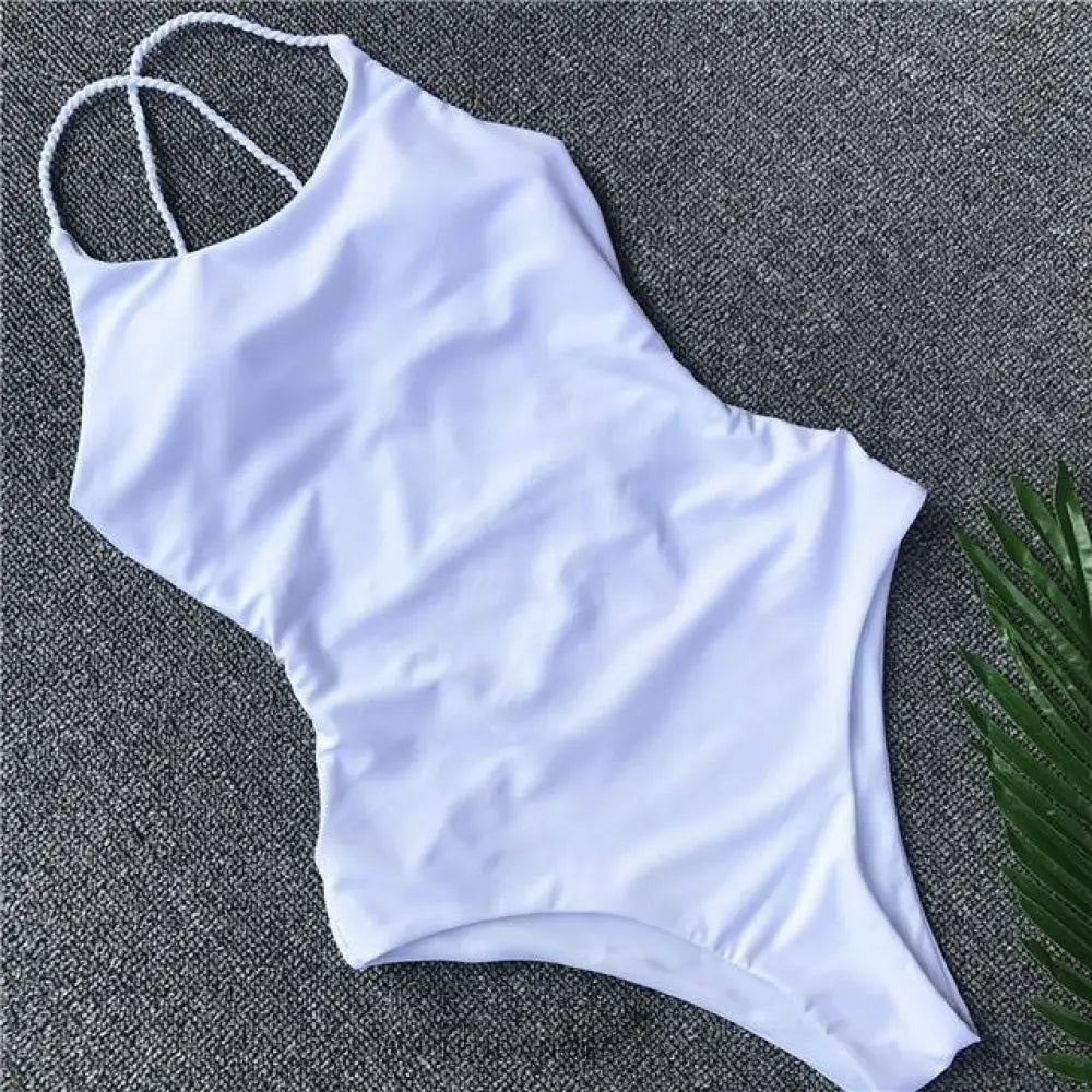 Maillot De Bain Une Pièce Dos Nu Et à Effet Bandage |