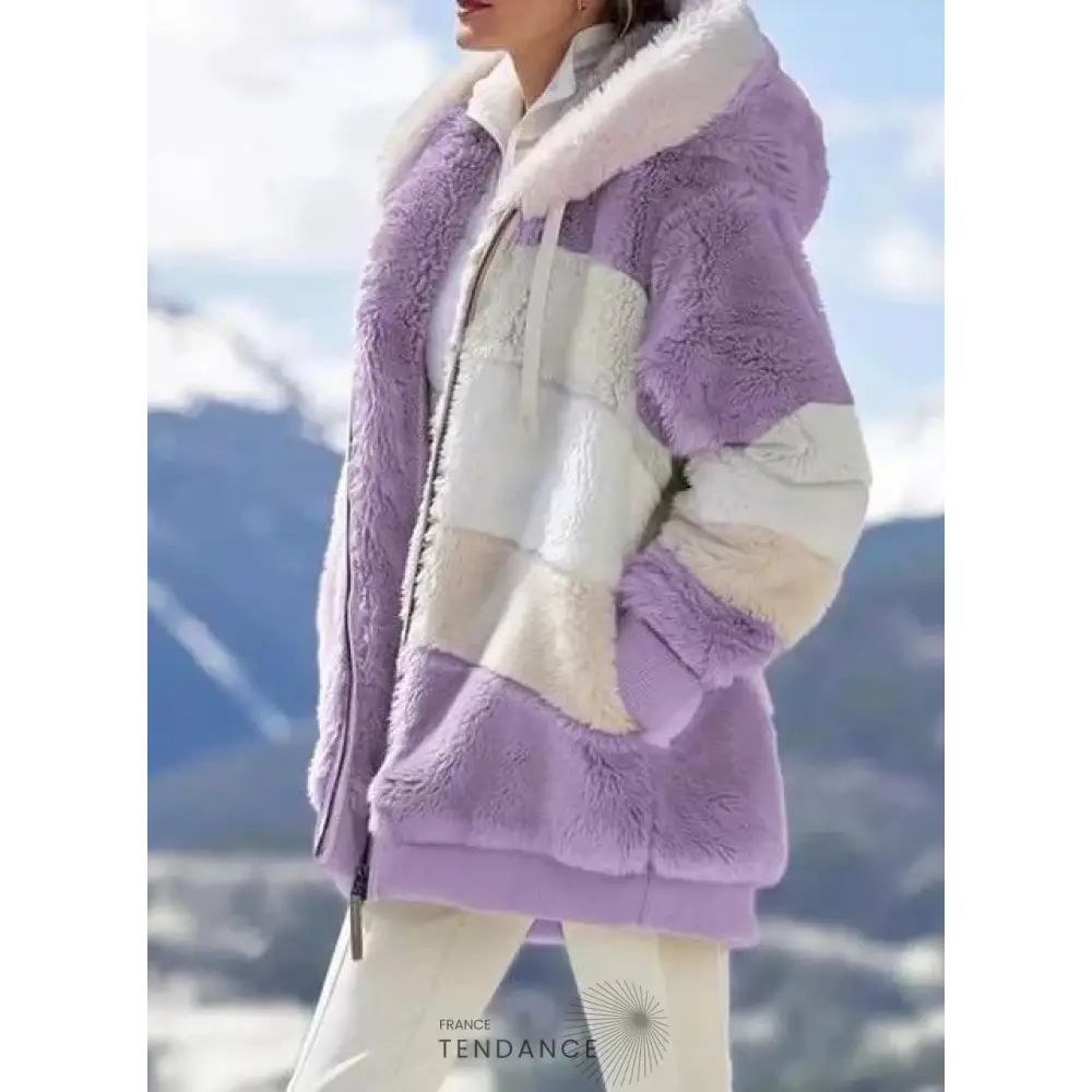 Manteau Multicolore à Capuche | France-Tendance