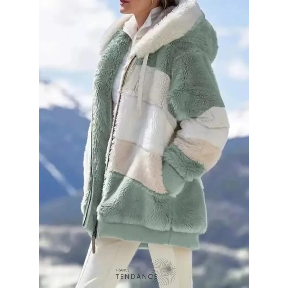 Manteau Multicolore à Capuche | France-Tendance