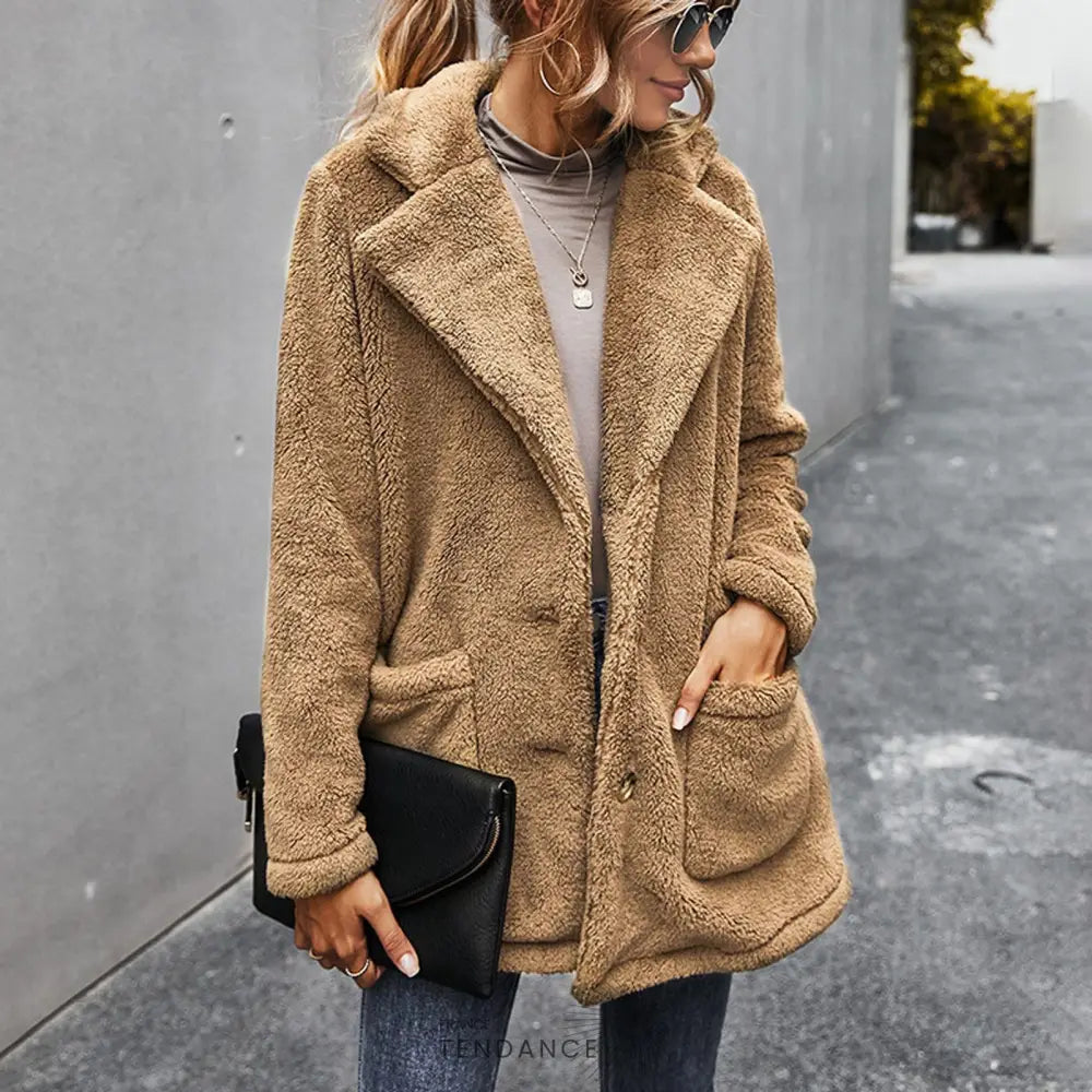 Manteau Polaire Col à Revers | France-Tendance