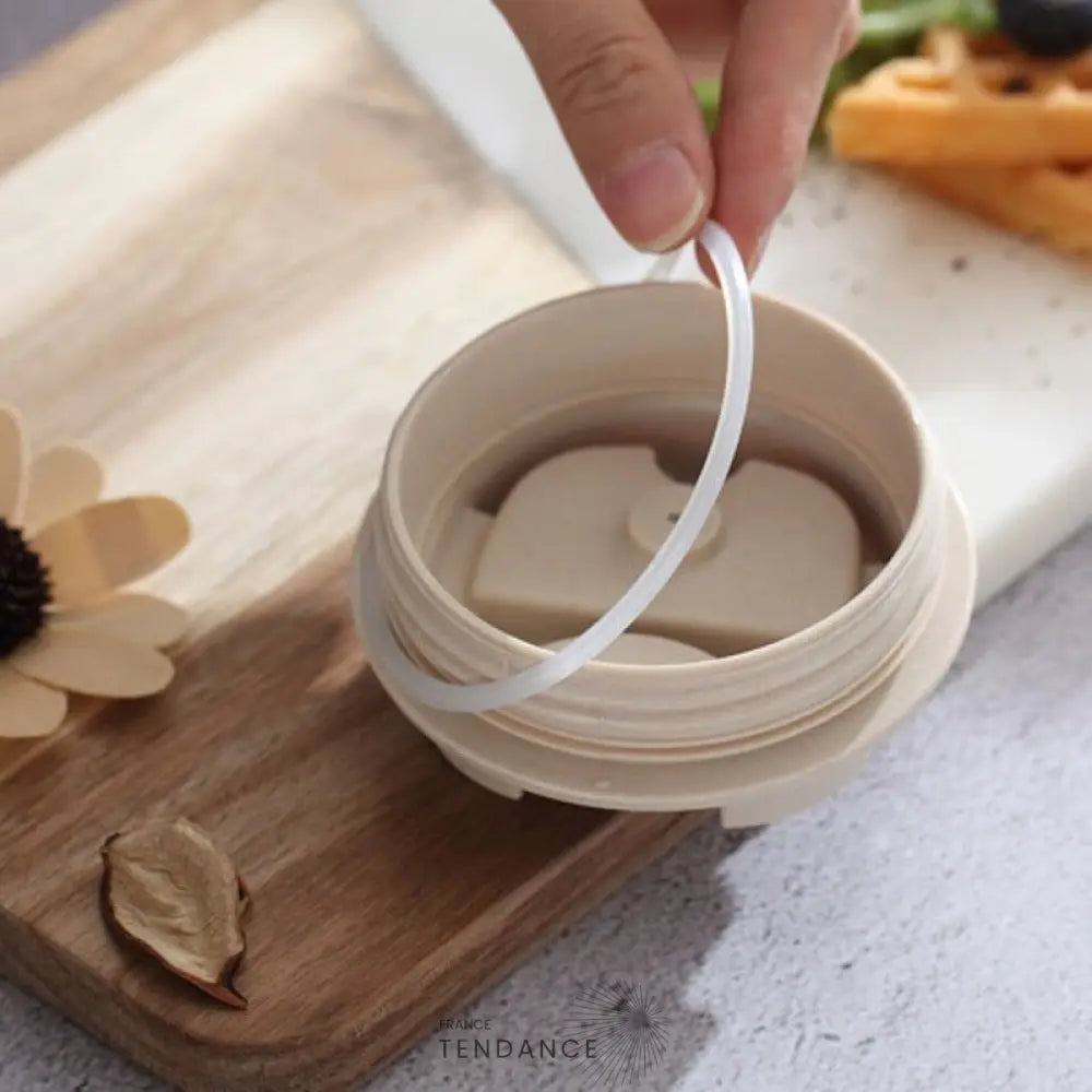 Mug De Voyage En Bambou pastel & Roses | France-Tendance