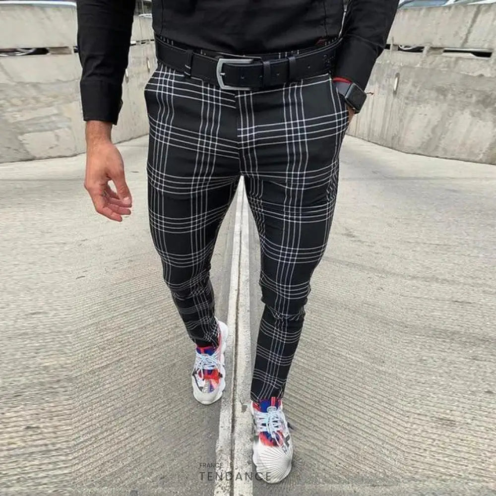 Pantalon à Carreaux Moderne | France-Tendance