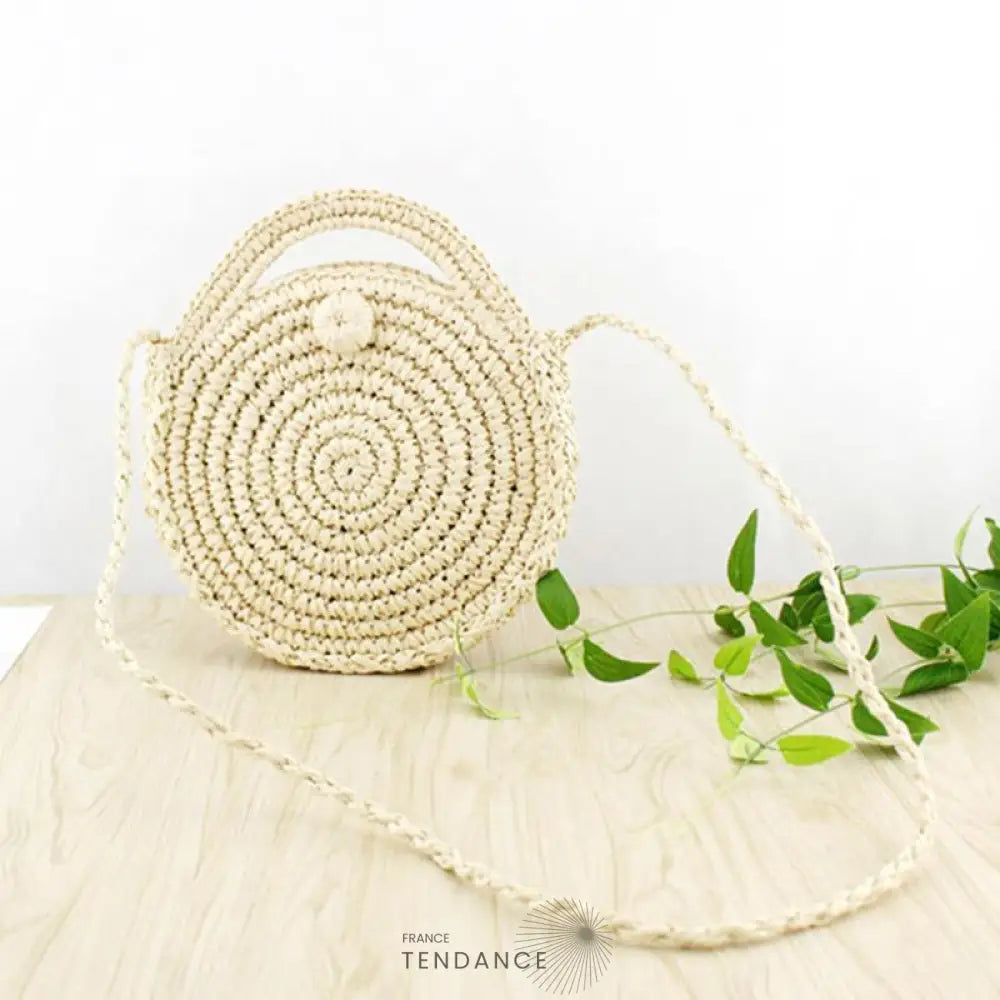 Petit Sac Rond Effet Osier | France-Tendance