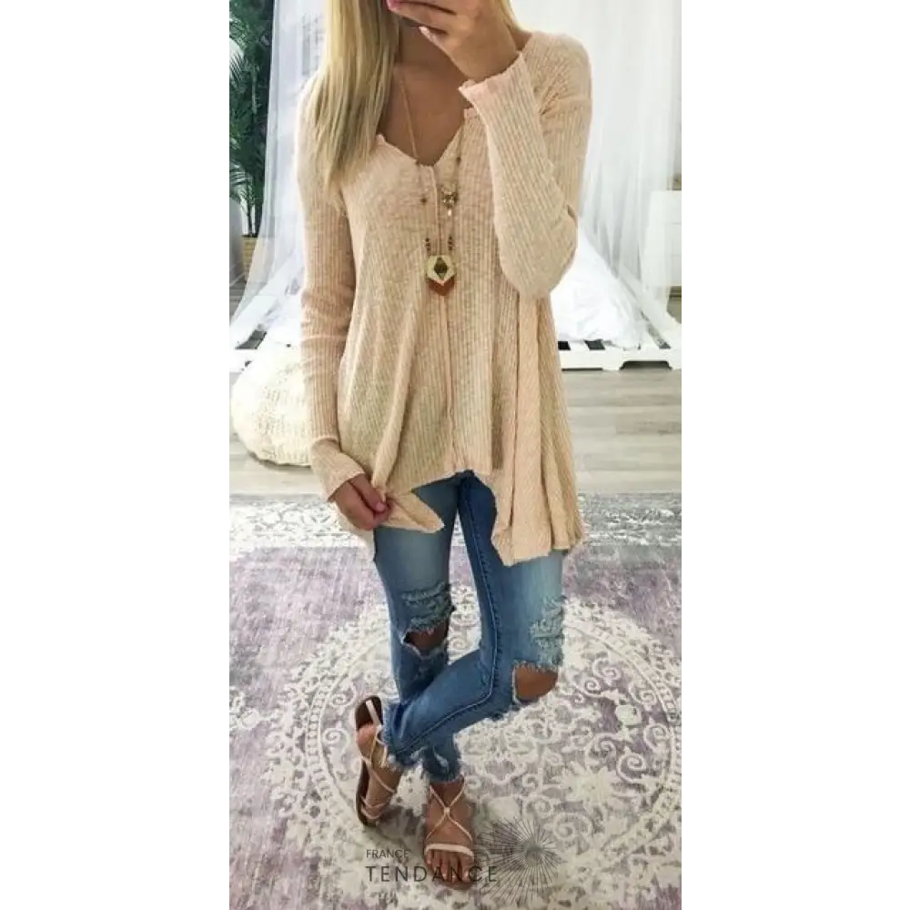 Pull Svetlana à Col v | France-Tendance