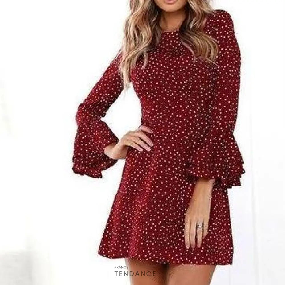 Robe à Motifs Manches évasées | France-Tendance