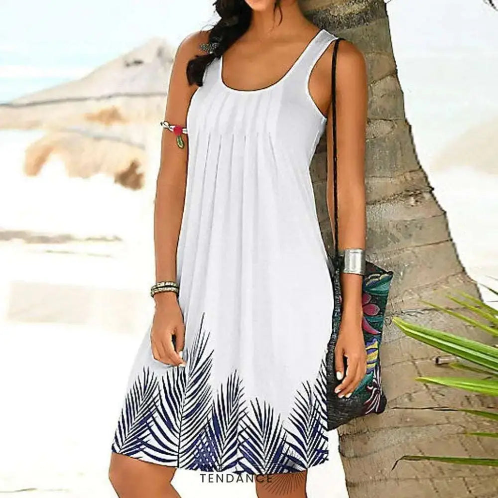 Robe Blanche Imprimée | France-Tendance