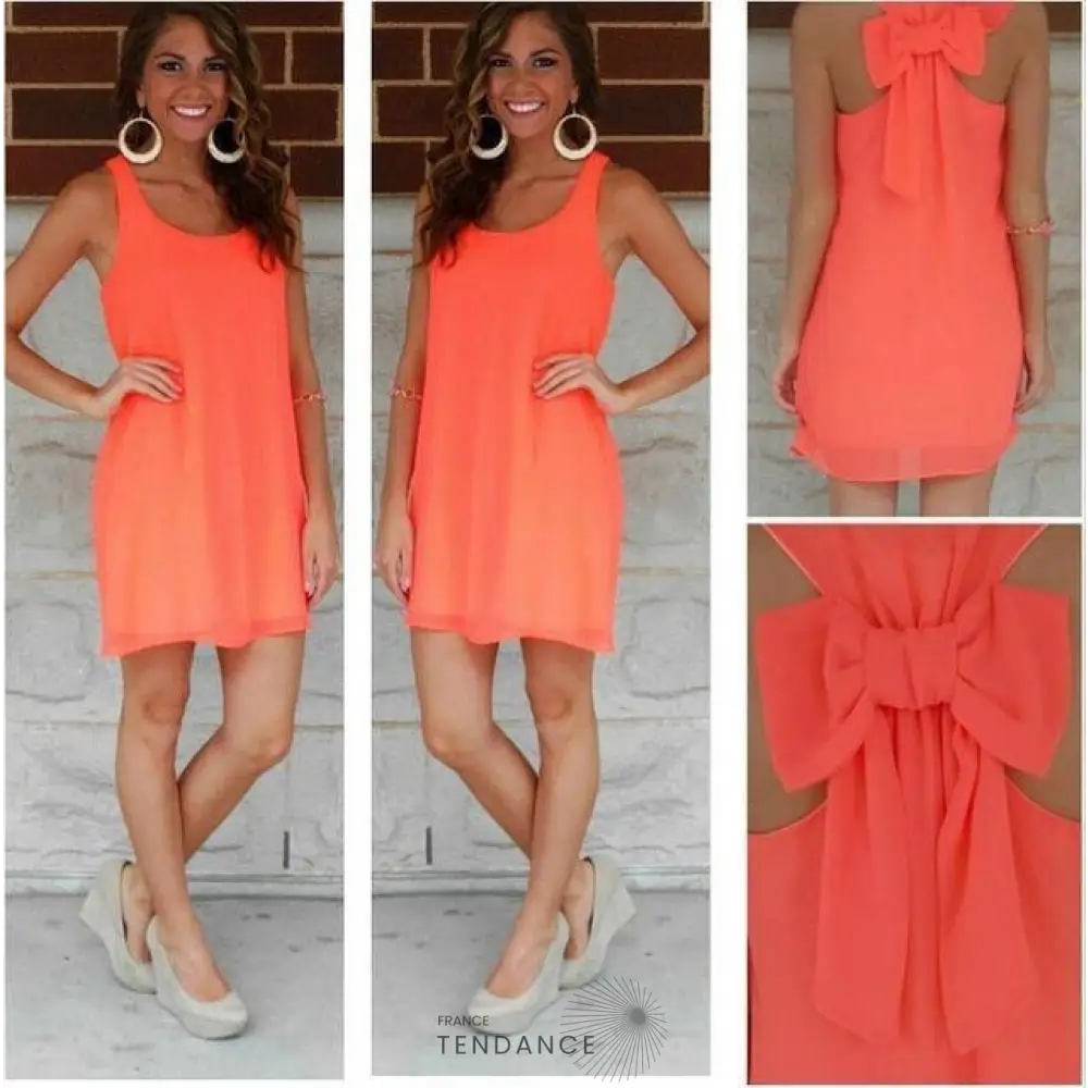 Robe D’été Noeud Papillon | France-Tendance