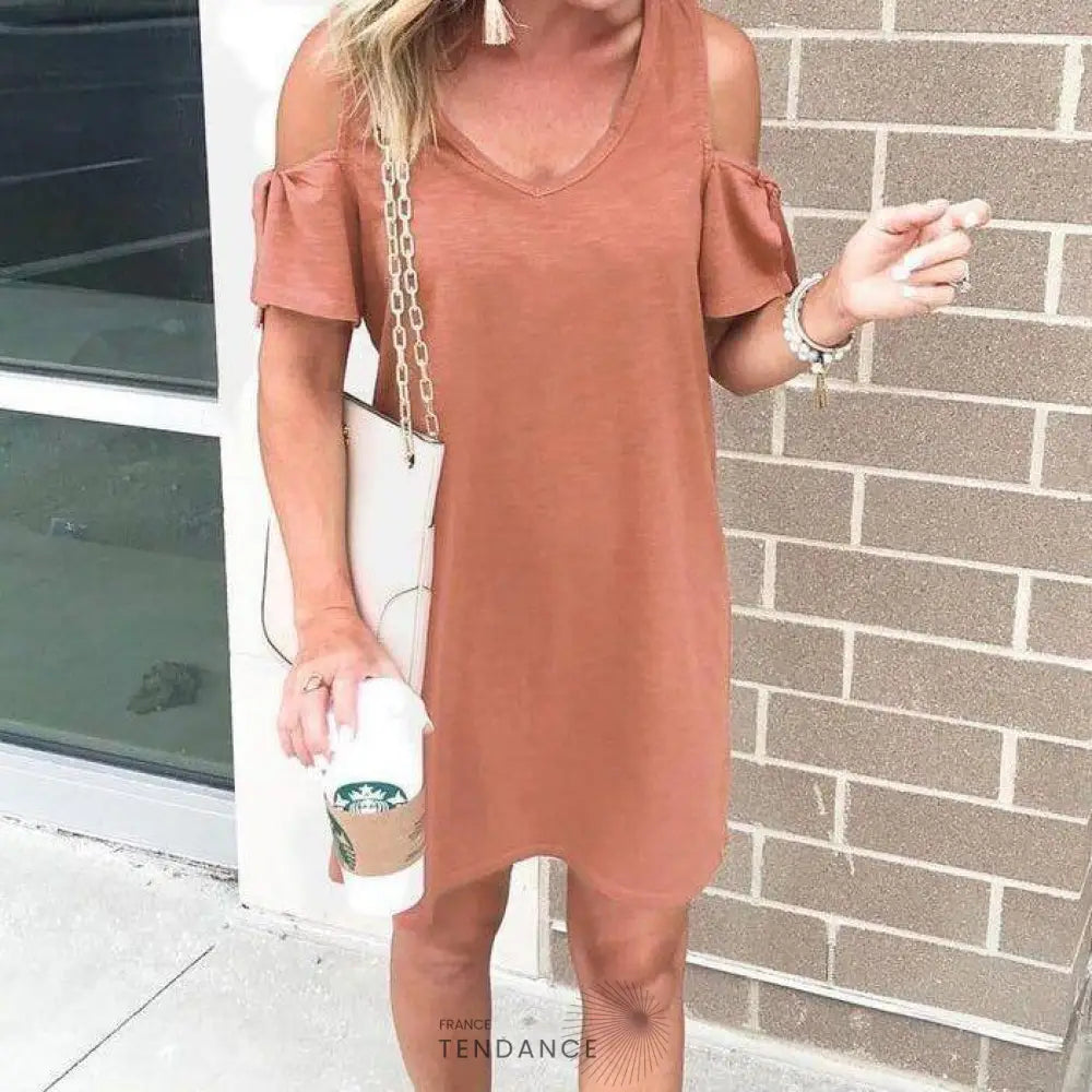 Robe élégante épaules Dénudées | France-Tendance
