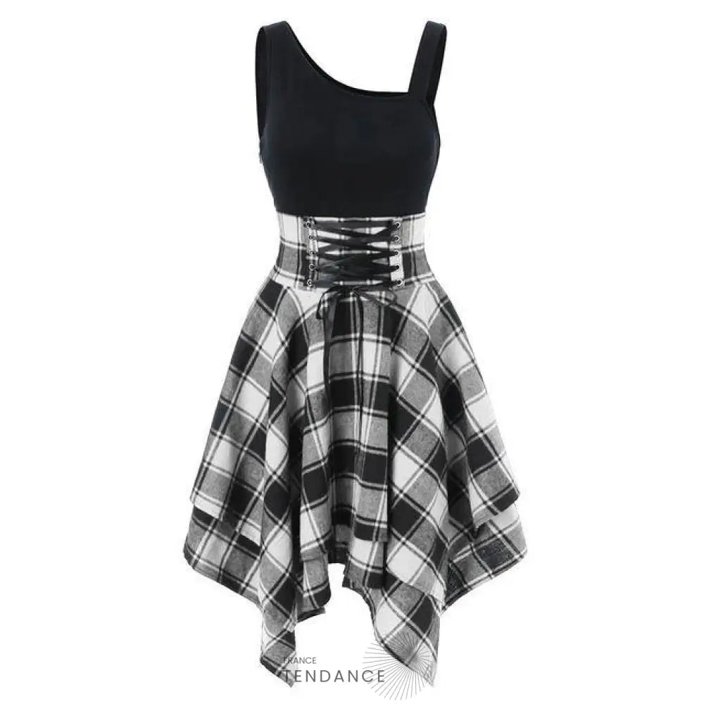 Robe Gothique à Lacets - Longueur Irrégulière |