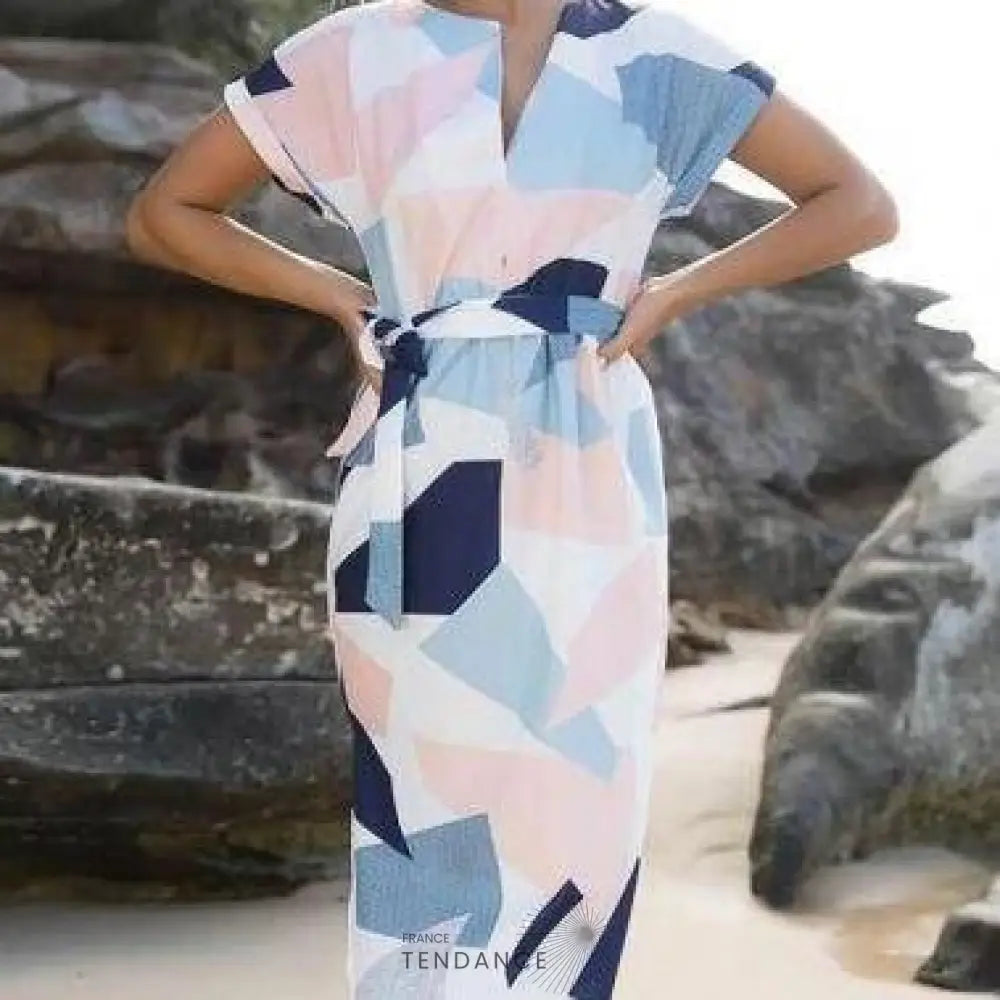 Robe Imprimée Avec Cordon De Serrage | France-Tendance