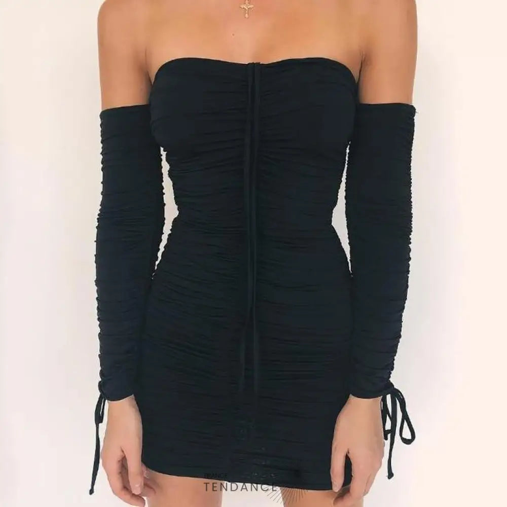 Robe Moulante Col Bardot | France-Tendance