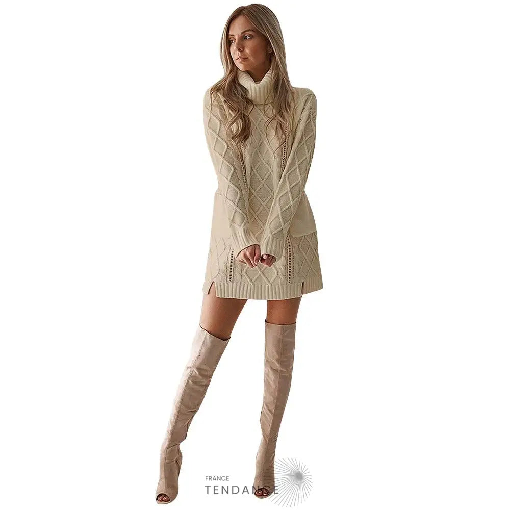 Robe Pull Tricotée | France-Tendance