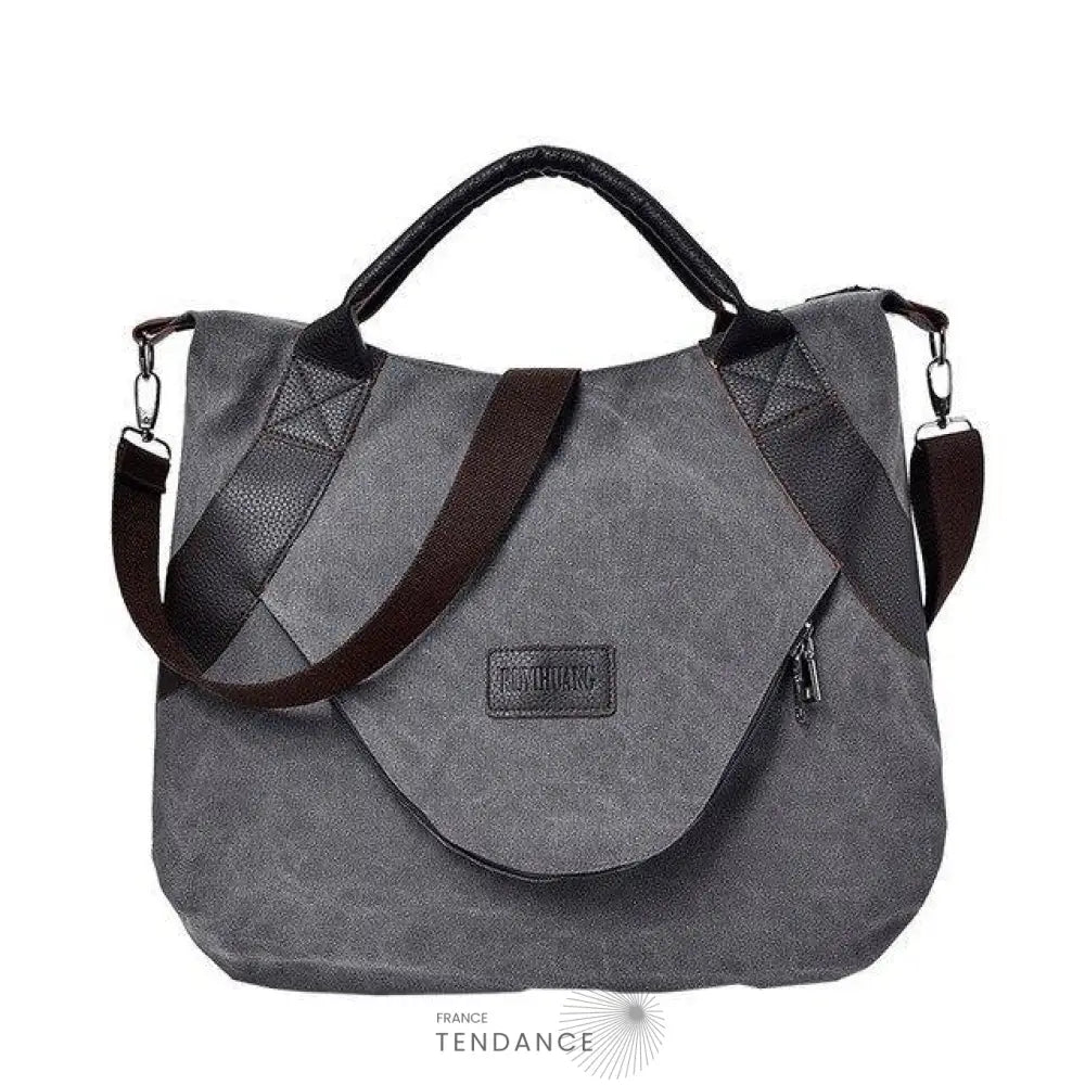 Sac Rétro En Toile Avec Bandoulière | France-Tendance