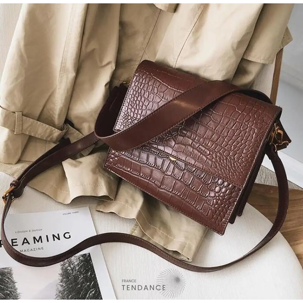 Sac Vintage Croco | France-Tendance