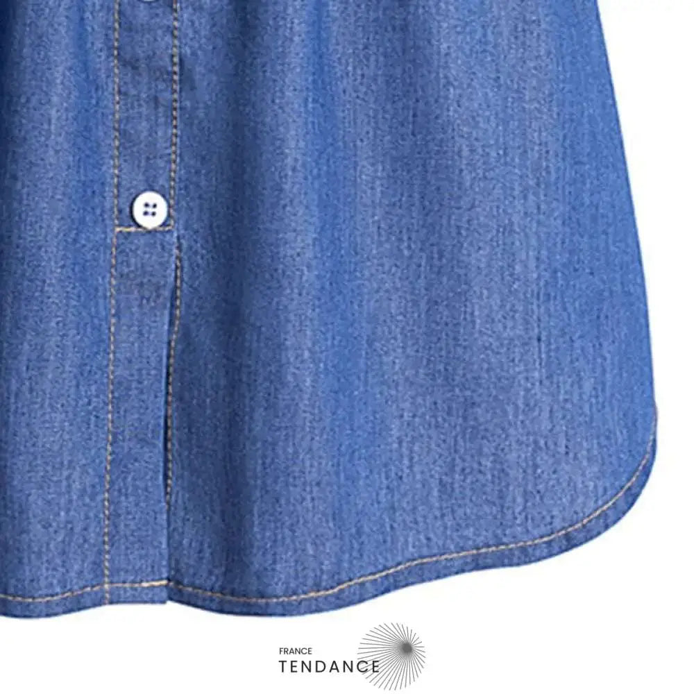 SKIRV™ | Jupe Bas de Chemise Style Jeans Denim |