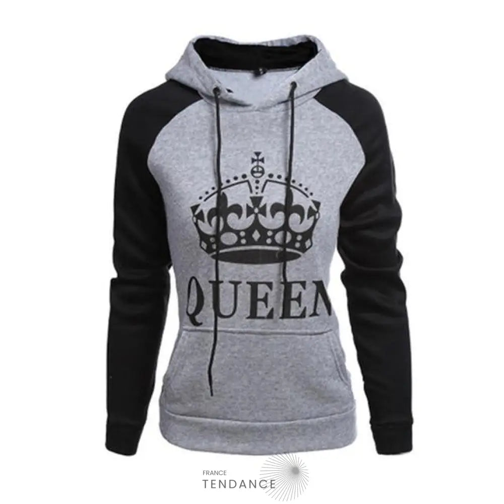 Sweats à Capuche Noir & Gris | France-Tendance