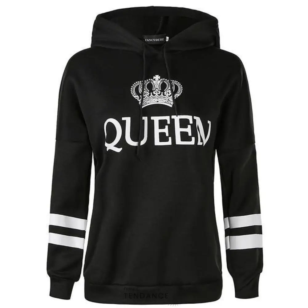 Sweats Couple Noir à Bandes | France-Tendance