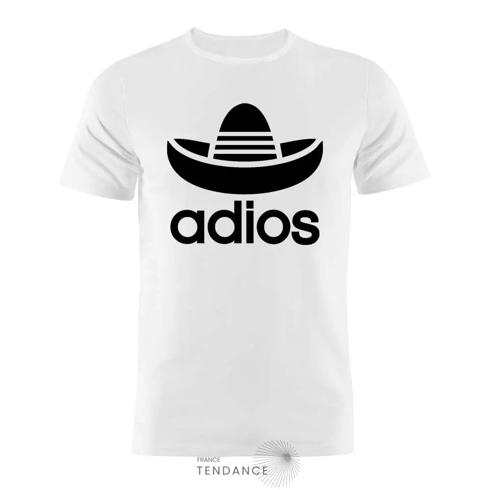 T-shirt Adios | Parodie Adidas | France-Tendance