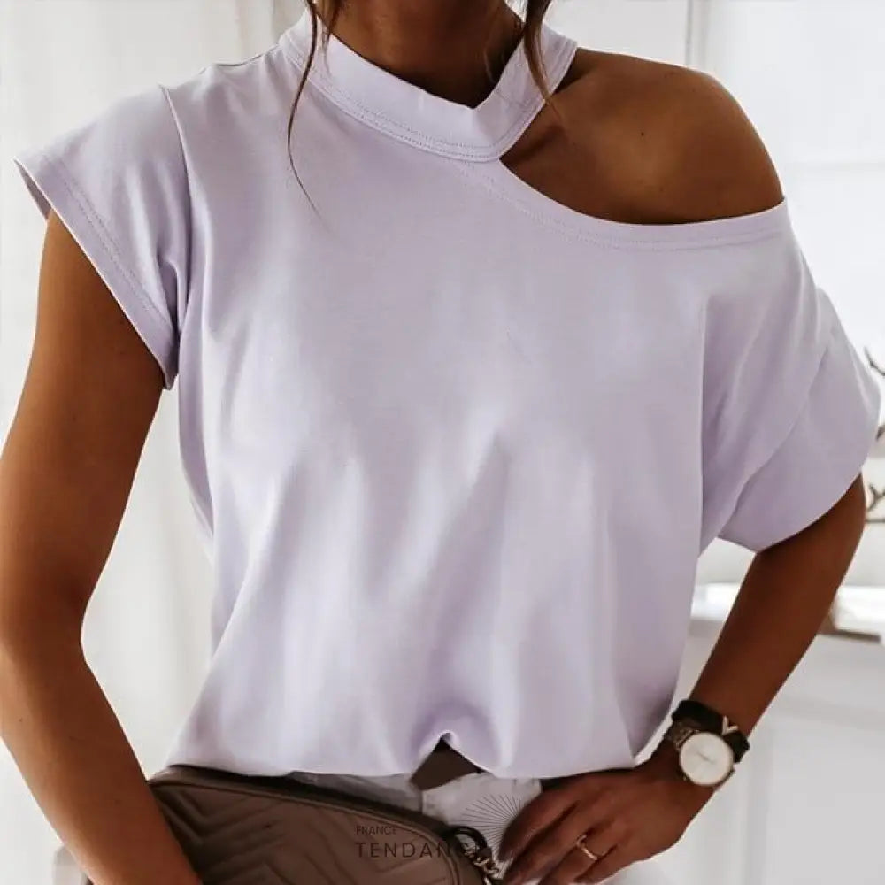 T-shirt Casual One Shoulder | France-Tendance
