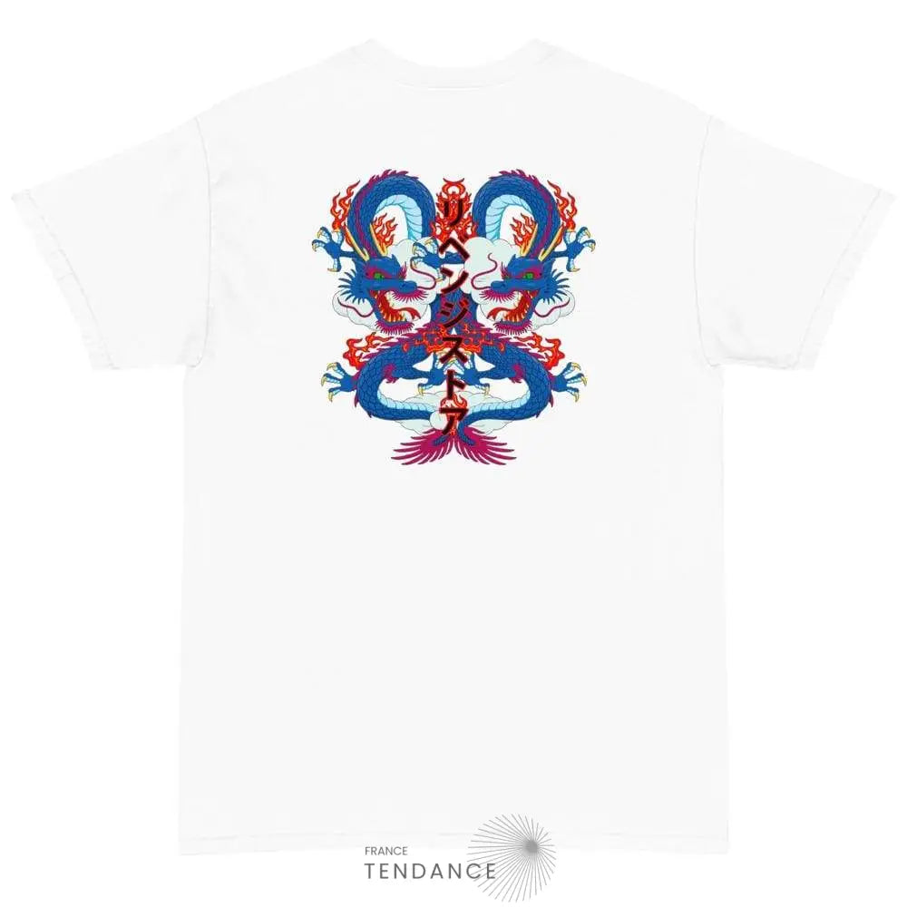 T-shirt Dragon Blanc | France-Tendance