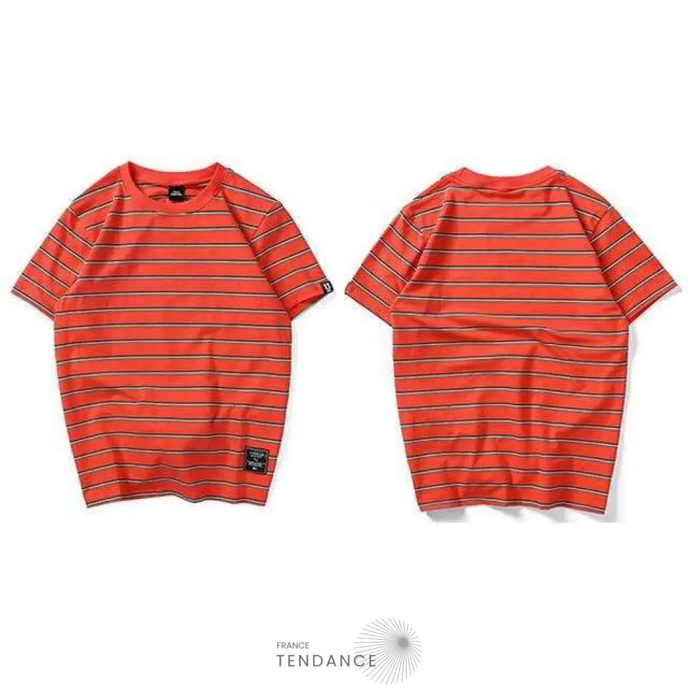 T-shirt Imprimé Stripe | France-Tendance
