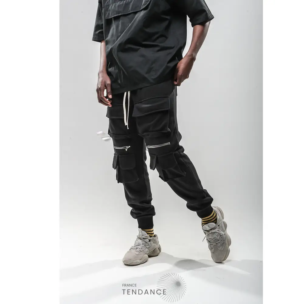 Zipper Leg Pants Tooling Pocket | France-Tendance