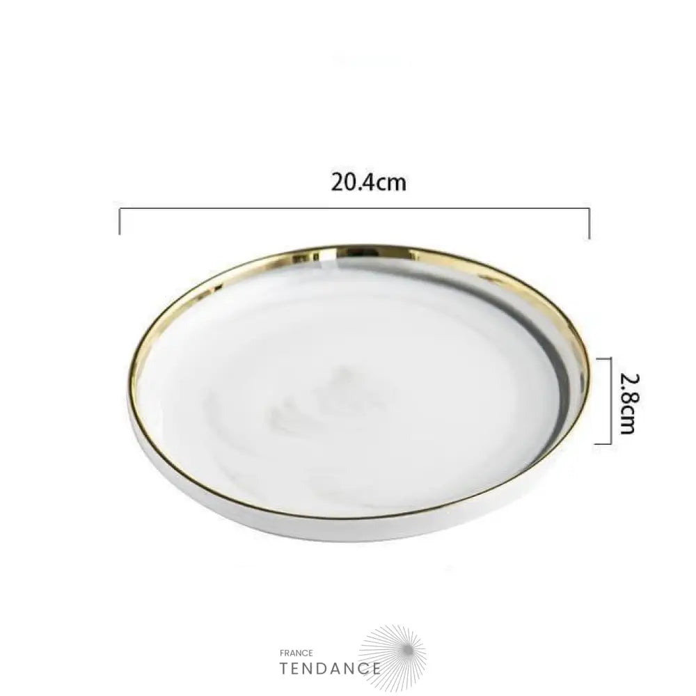 Assiettes Marbre & Or | France-Tendance