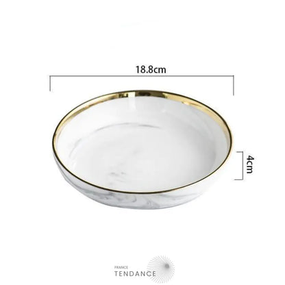 Assiettes Marbre & Or | France-Tendance