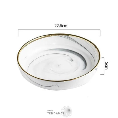 Assiettes Marbre & Or | France-Tendance