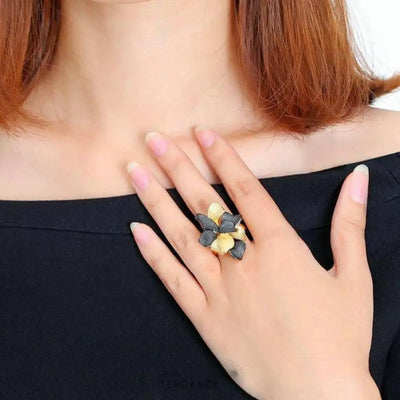 Bague En Or Avec Une Rose | France-Tendance