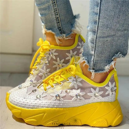 Baskets Toile & Diamants | France-Tendance