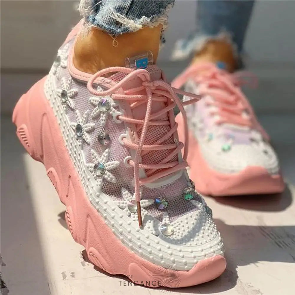 Baskets Toile & Diamants | France-Tendance