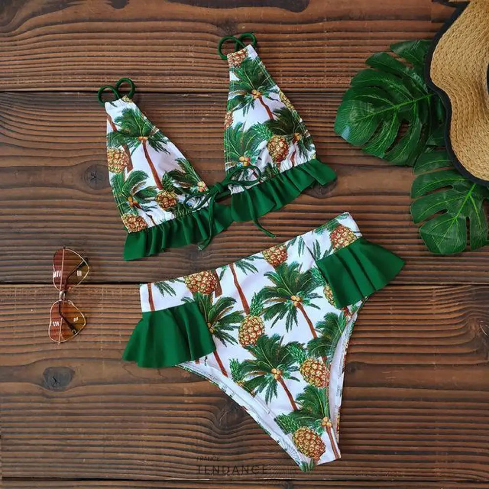 Bikini à Volants Deux Pièces | France-Tendance
