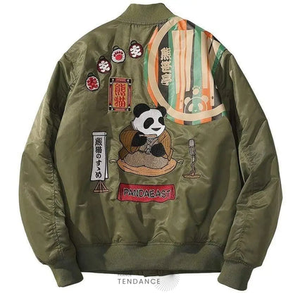 Bombers Brodé Panda | France-Tendance
