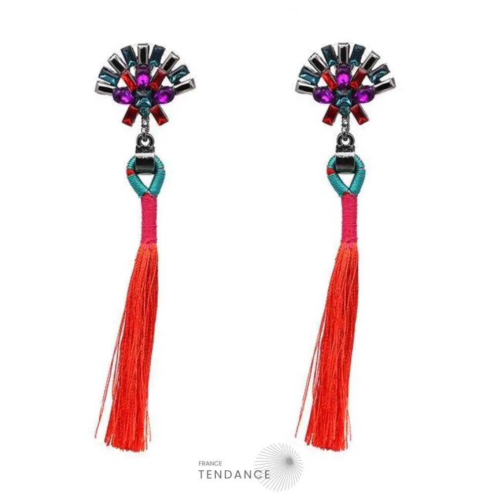 Boucles D’oreilles Boho à Franges | France-Tendance