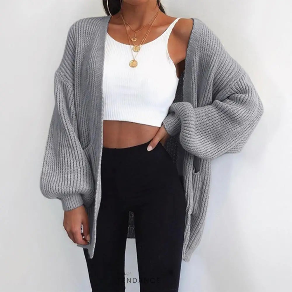 Cardigan Côtelé à Manches Chauve-souris | France-Tendance