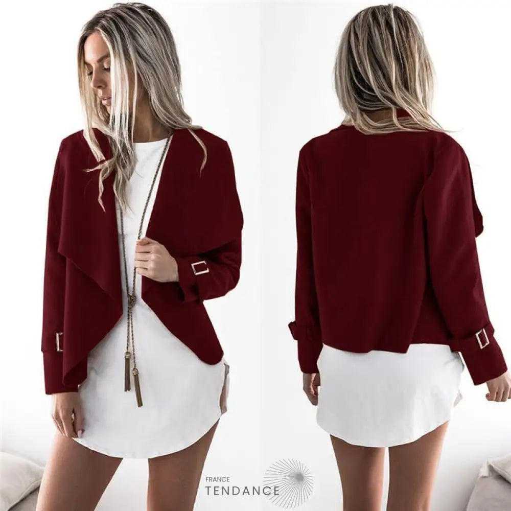 Cardigan Uni à Col Rabattu | France-Tendance