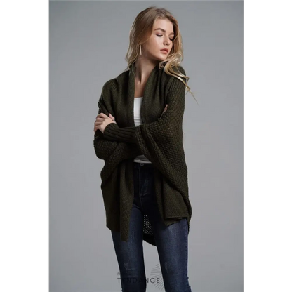 Cardigan Uni à Manches Chauve-souris | France-Tendance